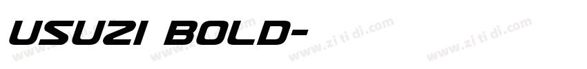 Usuzi Bold字体转换